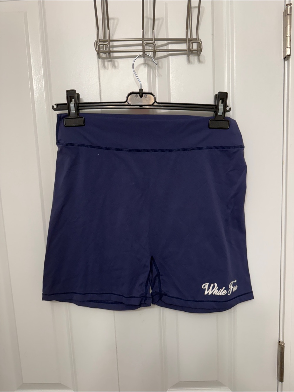 White Fox Boutique Navy High-Rise Bike Shorts